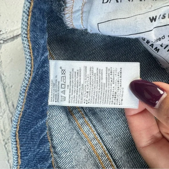 Banana Republic Factory Blue Denim Jean Button Fly High Rise size 0/25 - Picture 7 of 13